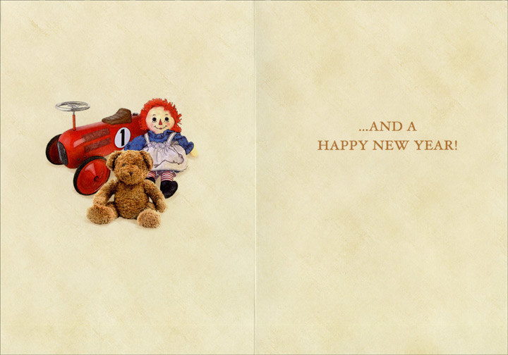 Santa with Gifts LPG Greetings Christmas Card