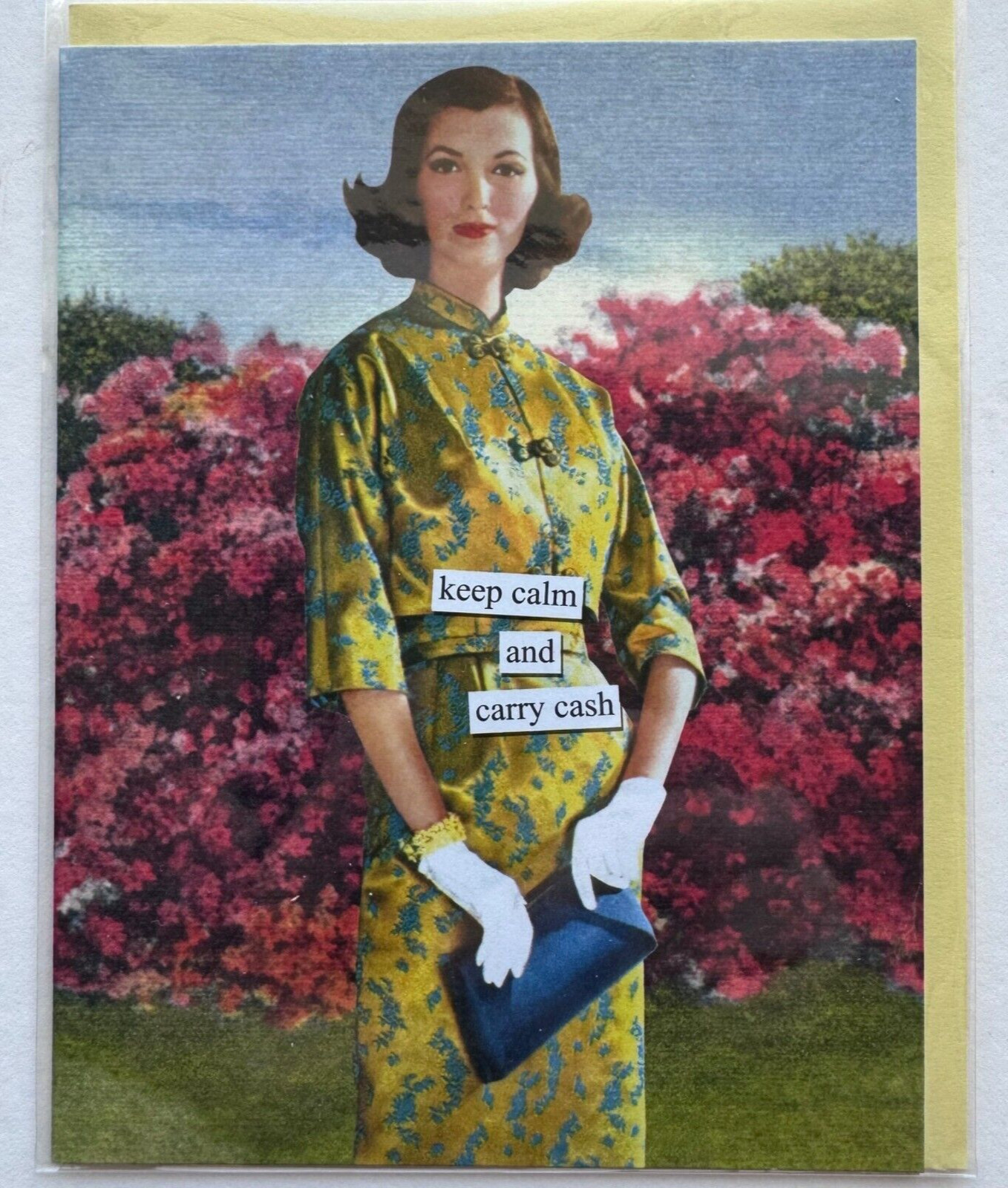 Anne Taintor All Occasion Blank Greeting Card Keep Calm Carry Cash USA 36785