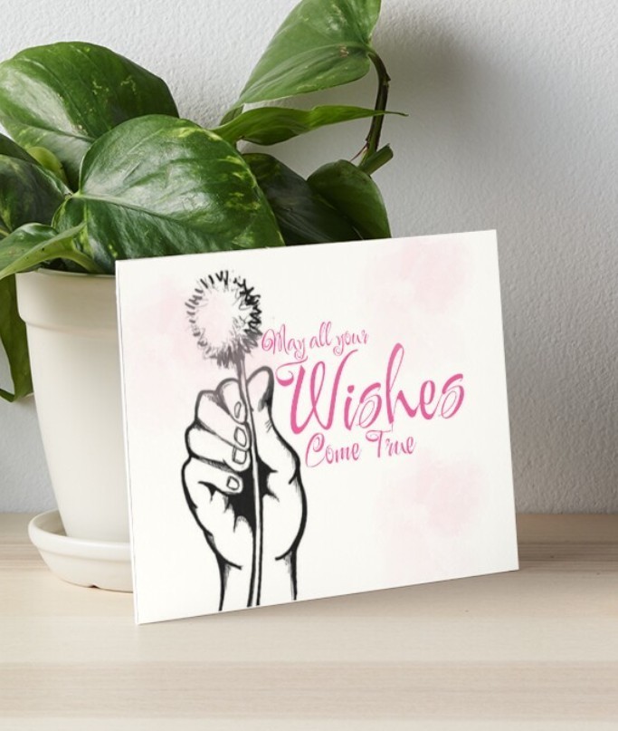 DIGITAL May All Your Wishes Come True BIRTHDAY Celebration Card**PRINT REQ’D**