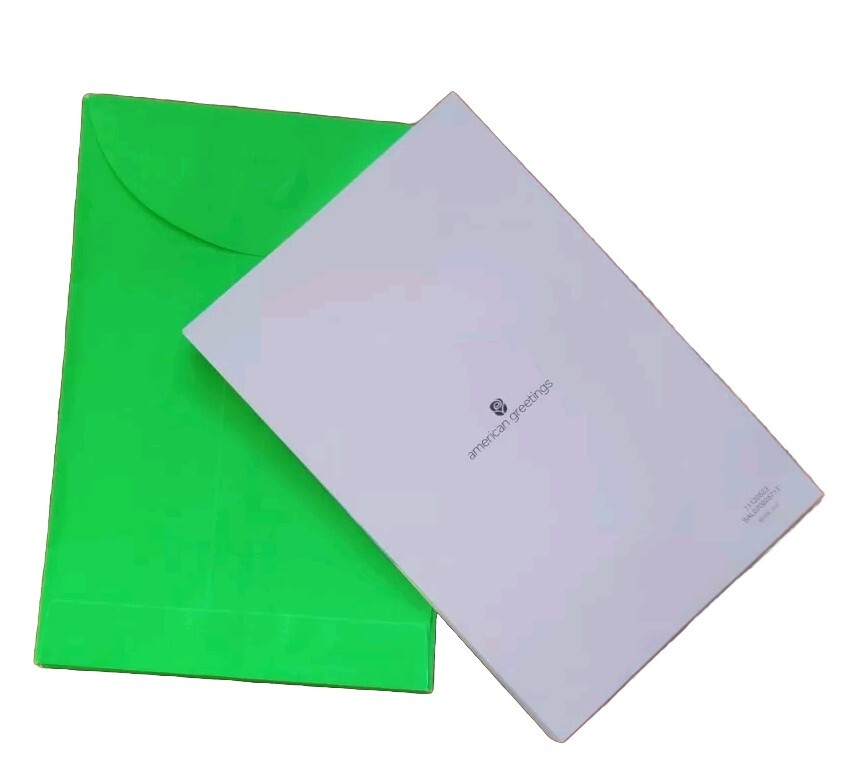 American Greetings Party Time Green Orange Paint Splatter Invitations Cards 18ct