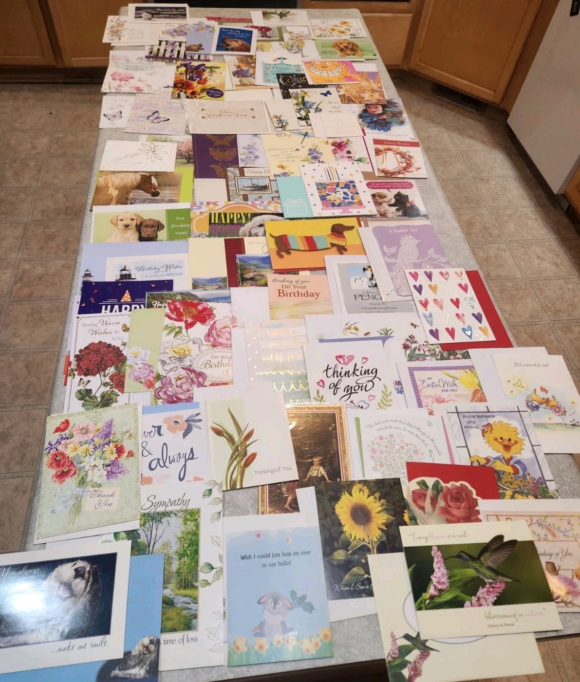 100+ Premium Greeting Cards + Matching Envelopes, No Duplicates. No Duds!