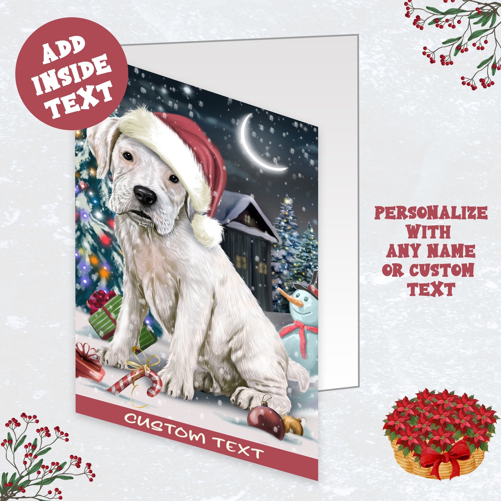 Boxer Dog Greeting Cards and Note Cards with Envelopes Christmas NWT