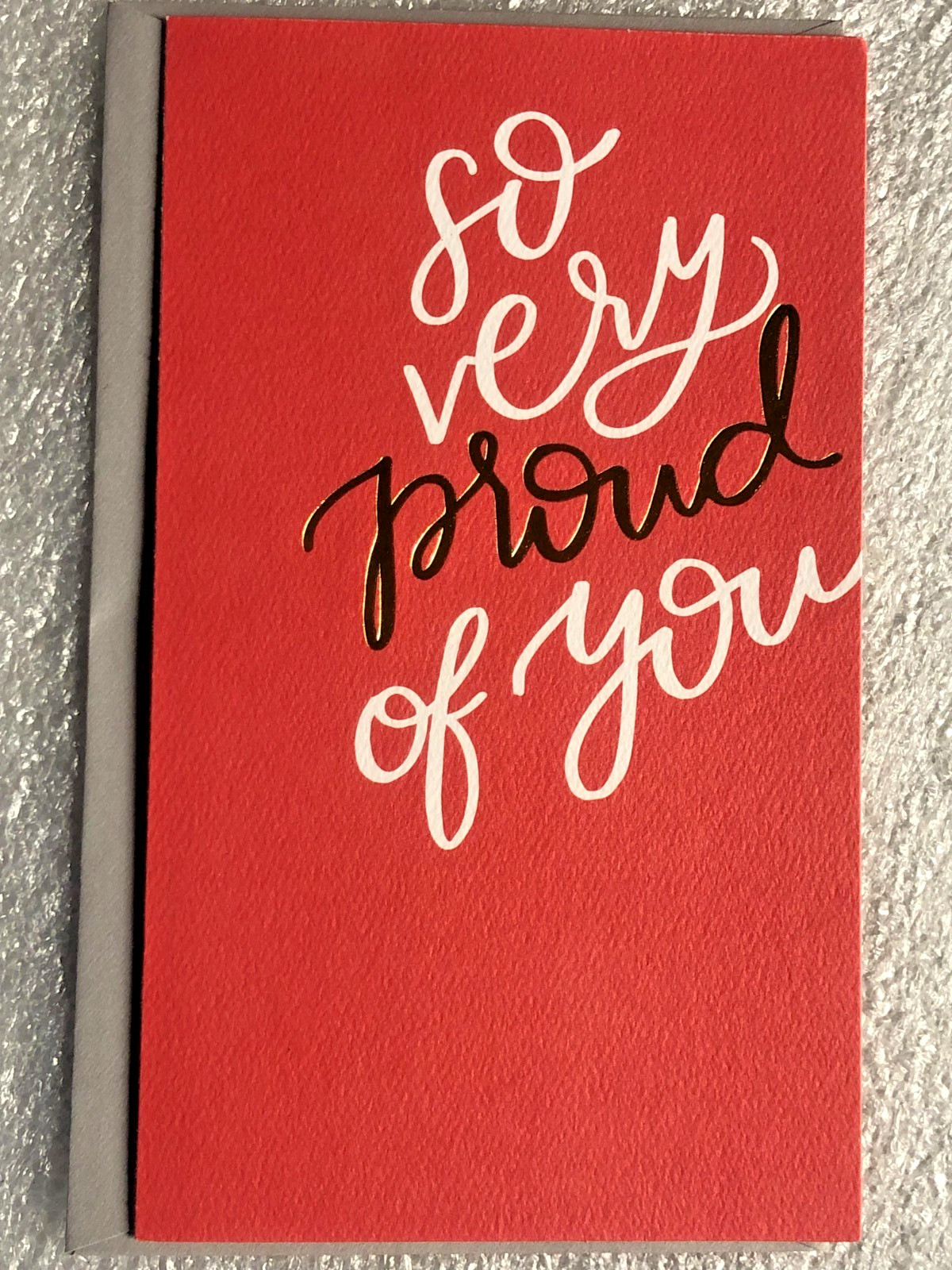 GRADUATION GIFT CARD RECYCLED PAPER GREETINGS “SO VERY PROUD OF YOU CONGRATS…”