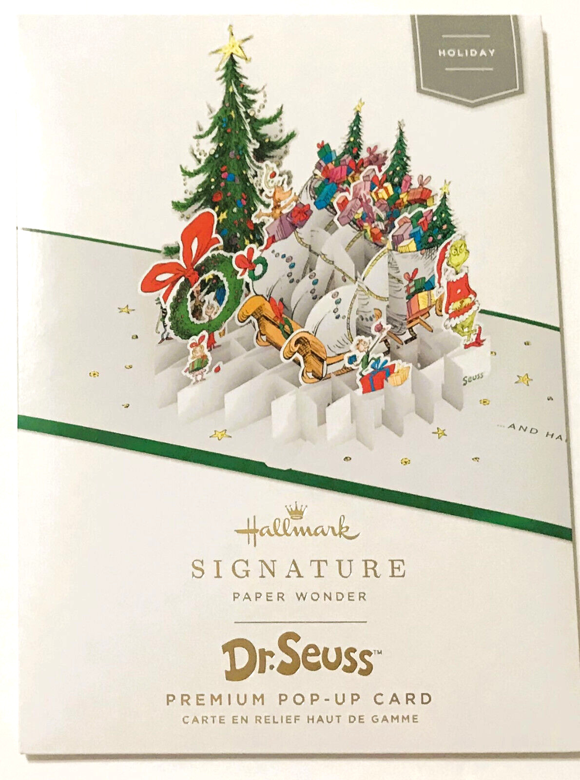 Paper Wonder Christmas Pop-Up Card Dr. Seuss How the Grinch Stole Christmas