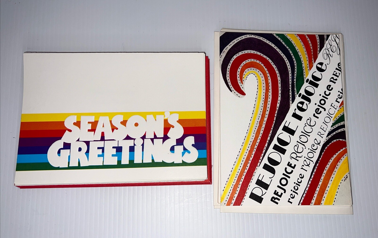 18 Rainbow Pride Seasons Greetings Holiday Cards Retro!
