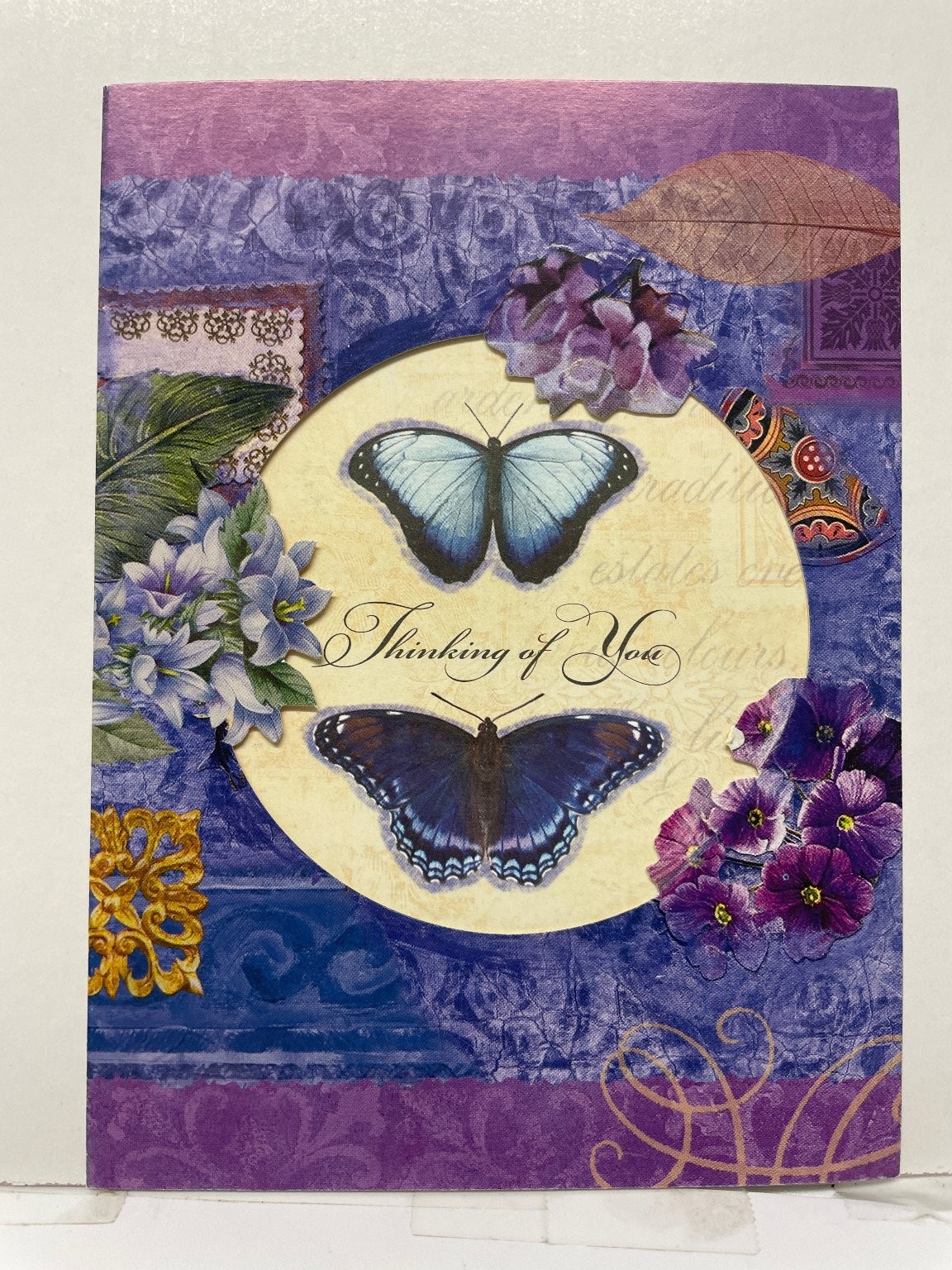 National Wildlife Federation Thinking of You Greeting Card Butterfly Floral Art
