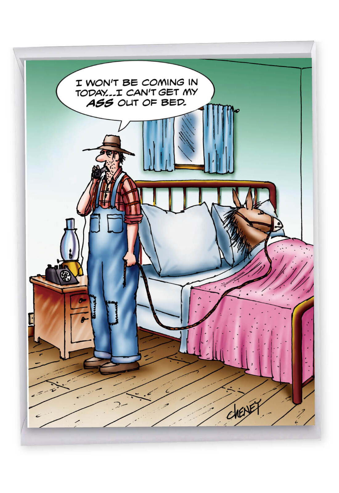 1 Jumbo Funny Get Well Greeting Card – Jumbo A$$ Out Of Bed Get Well Card J1365