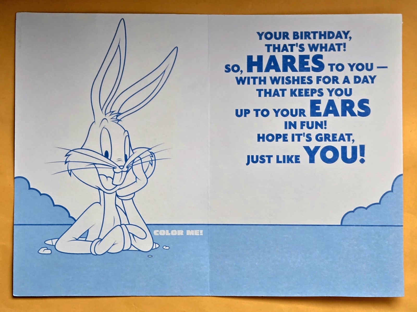 Looney Tunes Happy Birthday Greeting Card (+Envelope 5×7″)