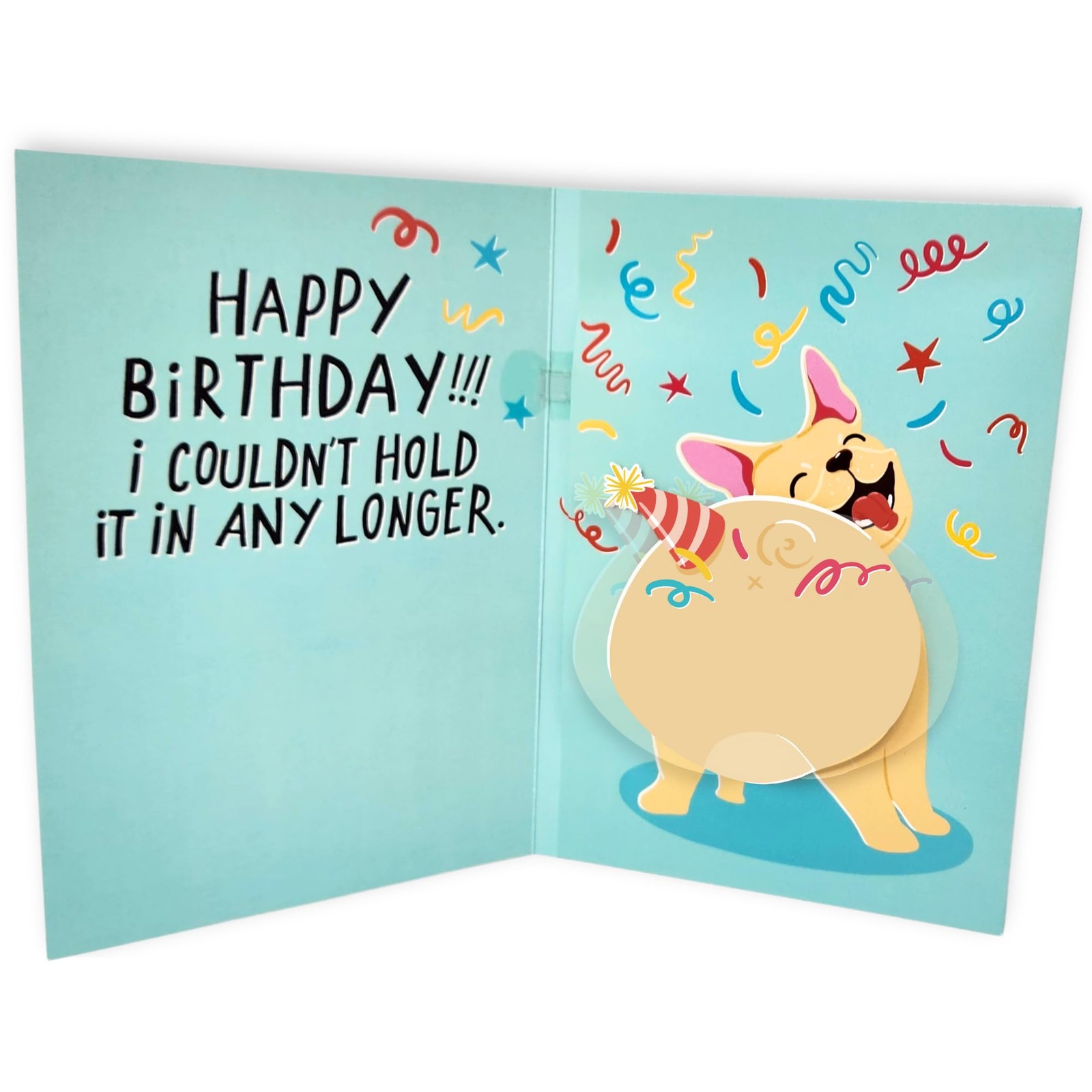 Farting Dog Birthday Card – Funny Birthday Card for Men Women Kids – Farting …