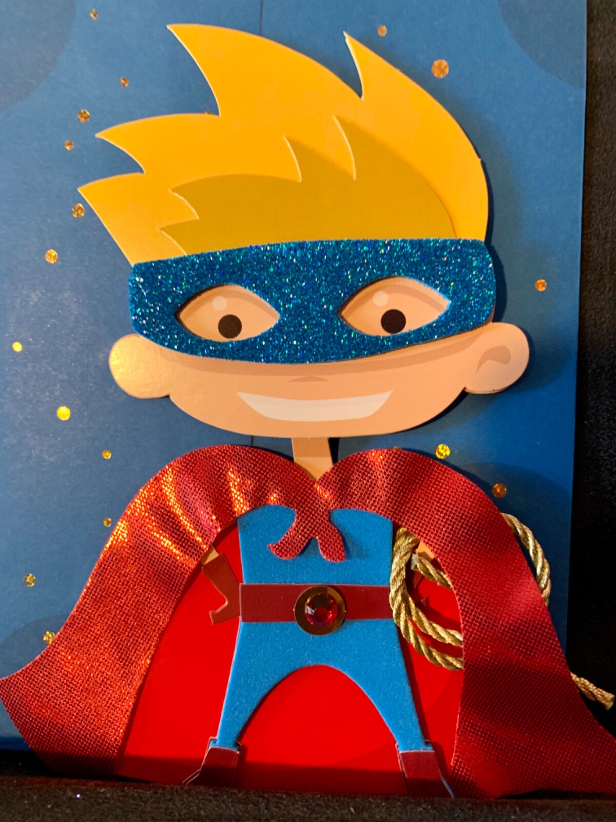Happy Birthday Card! Super Kid! Amazing 3D Superhero card by Burgoyne Stands!