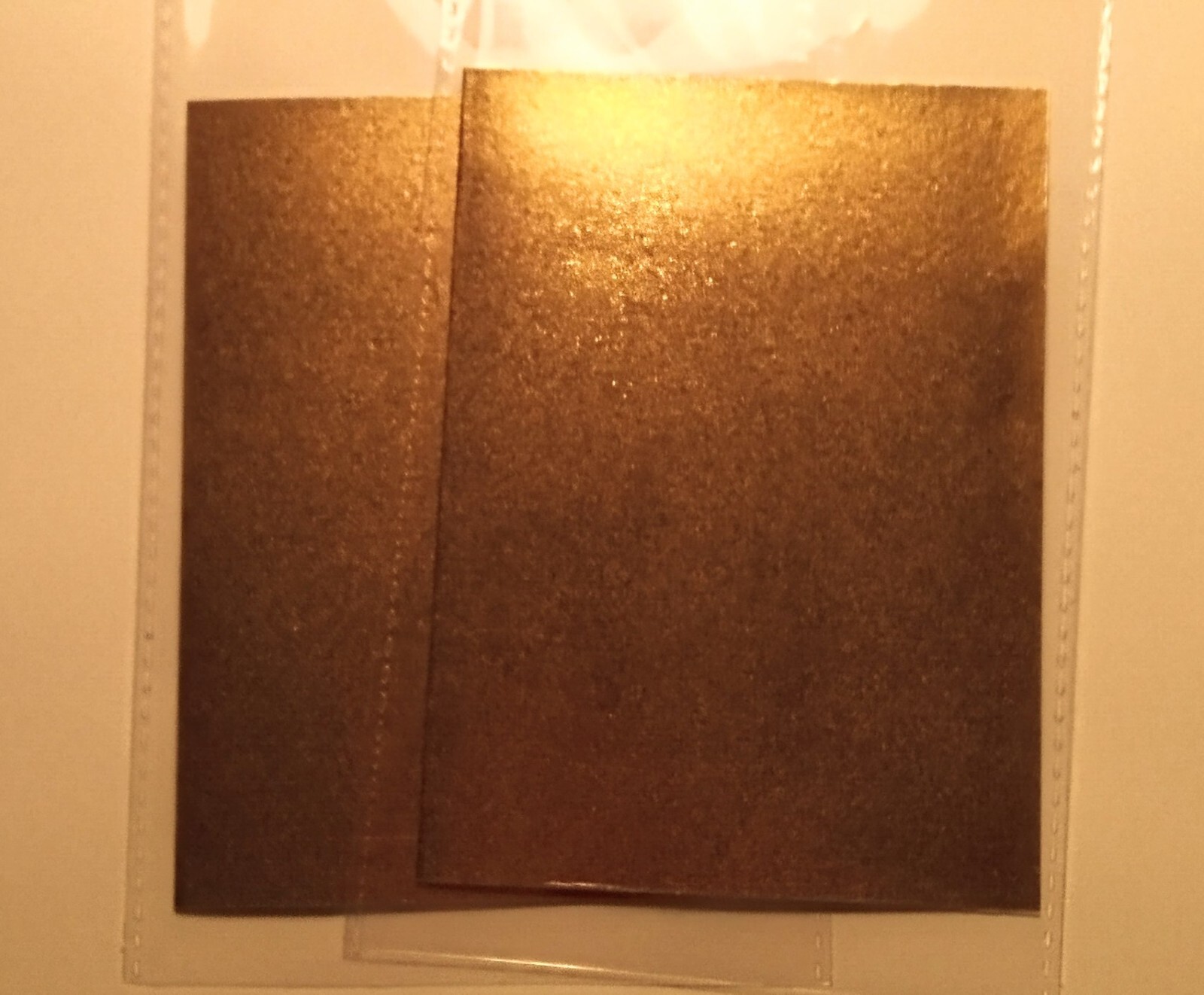 Gold Metallic Foil Flat Cards w/ Envelopes, Assorted Colors