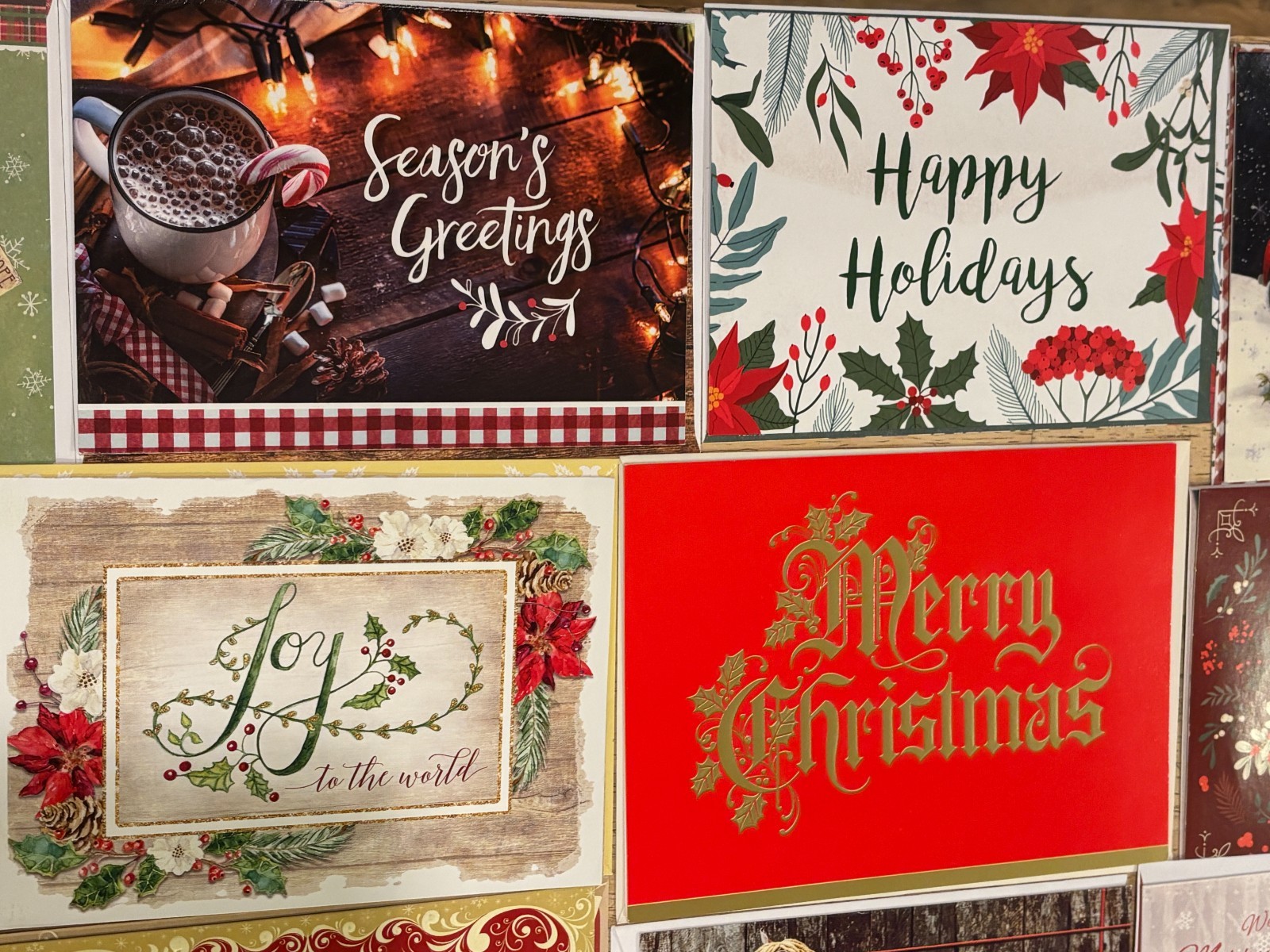 Christmas Holiday Greeting Cards w/Envelopes – Assorted Group II – Lot of 27