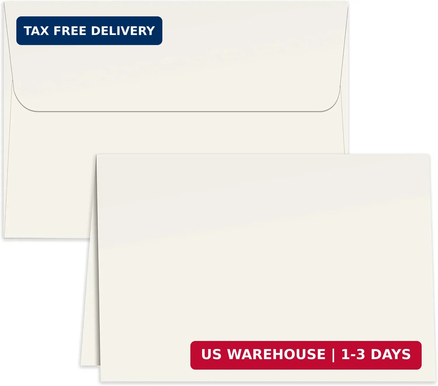 Better Office Products 100-Pack Pre-Folded Blank White Cards and Envelopes Set,