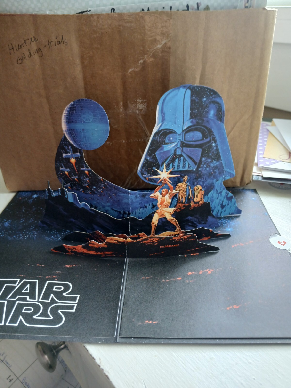 star wars 3-D greeting card
