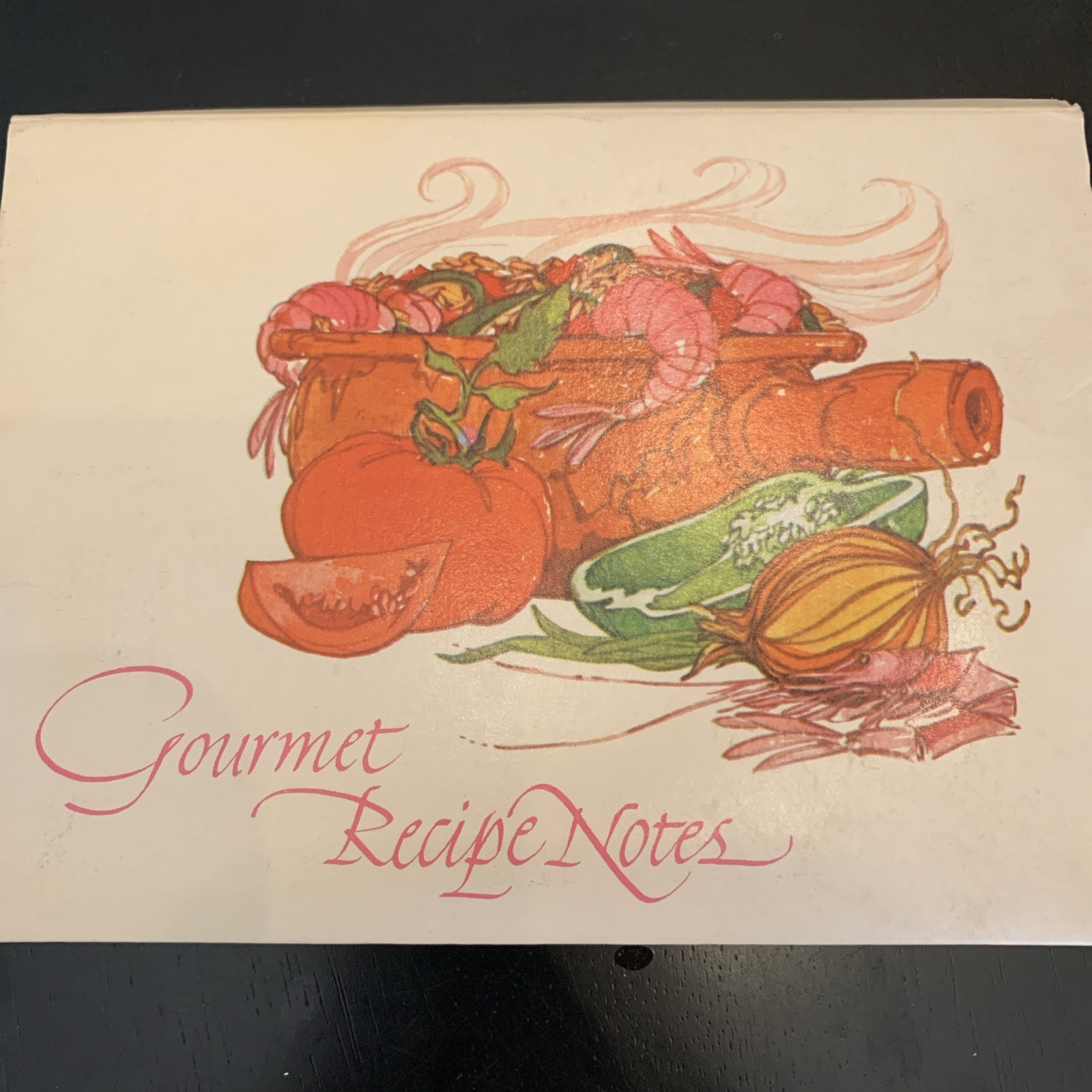 Vintage Current Inc Gourmet Recipe Blank Note Cards 12 Pack 1970s