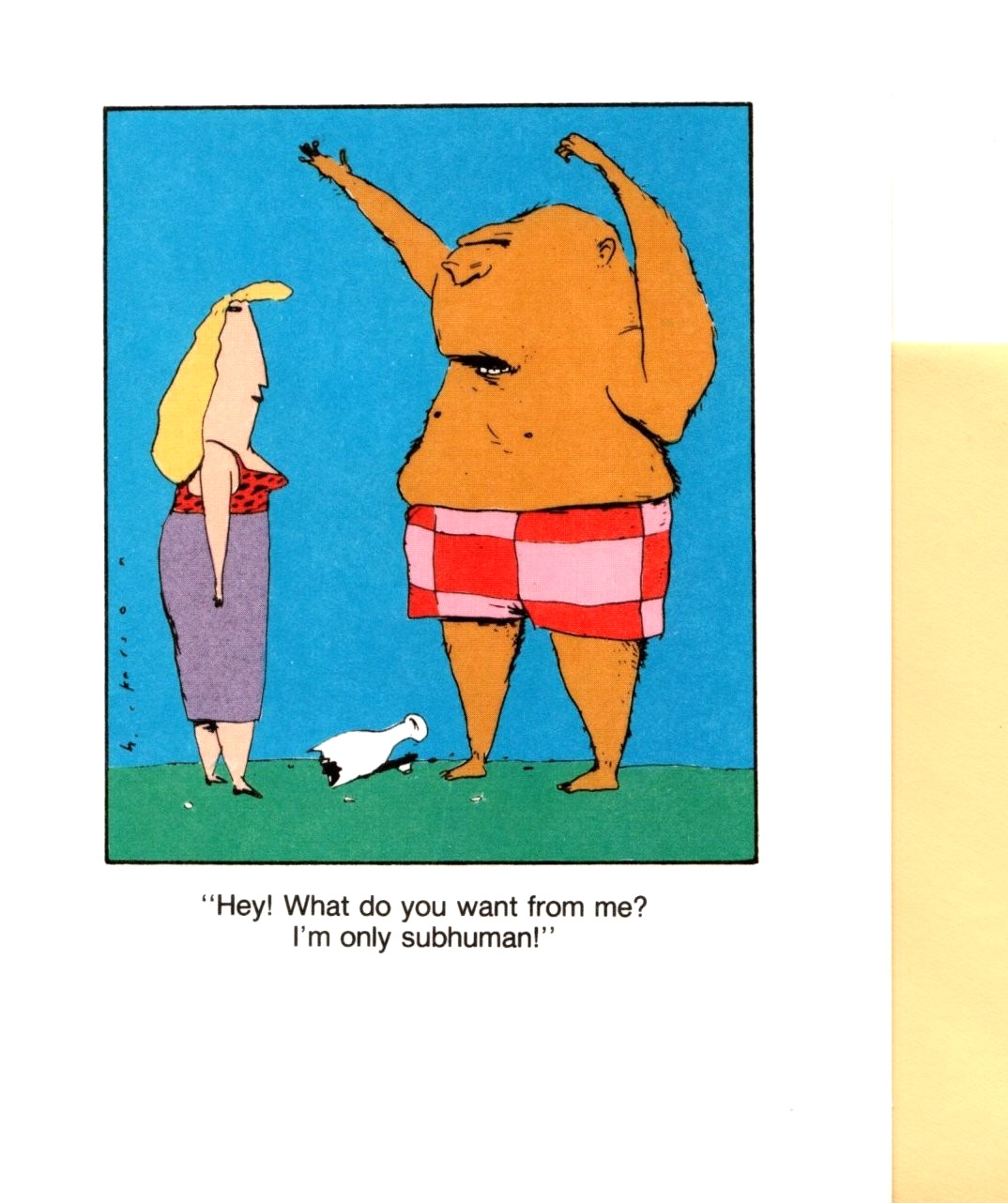 Vintage I’m Sorry Apologize The Quigmans Buddy Hickerson Hallmark Greeting Card