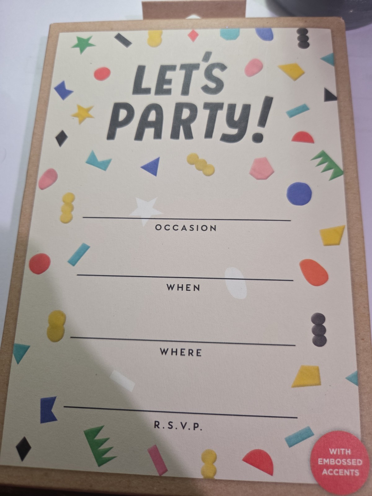 Hallmark Let’s Party Invitations 20 Single Card Pack & Envelopes New Sealed