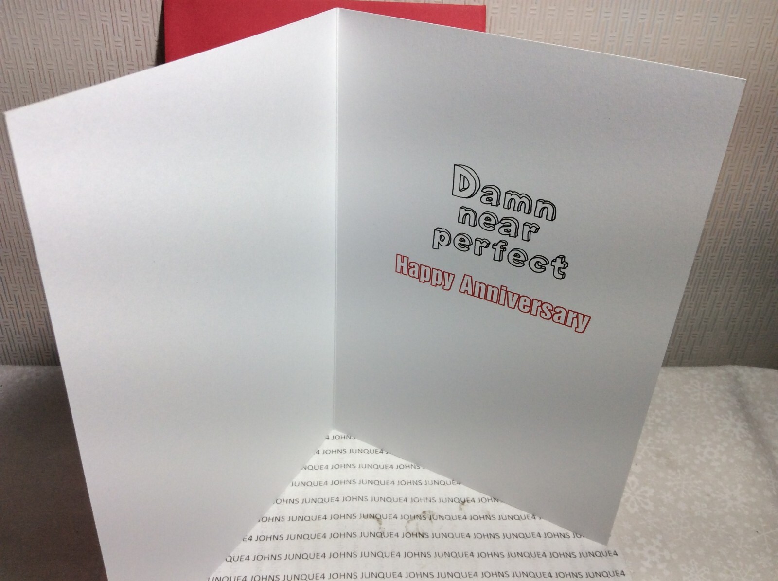 RSVP OUR ANNIVERSARY GREETING CARD New with Envelope “I love you because.”
