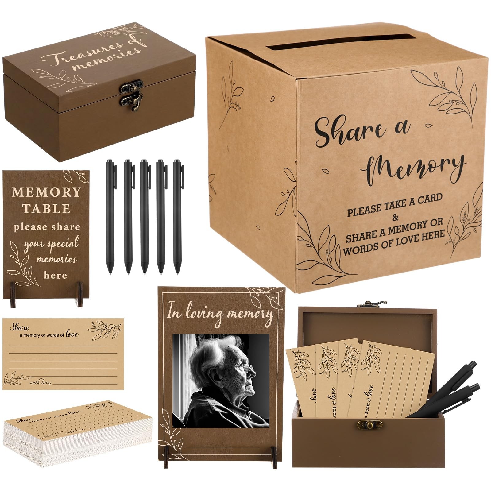Share a Memory Cards Set for Celebration of Life Decoration Memorial Obituary…