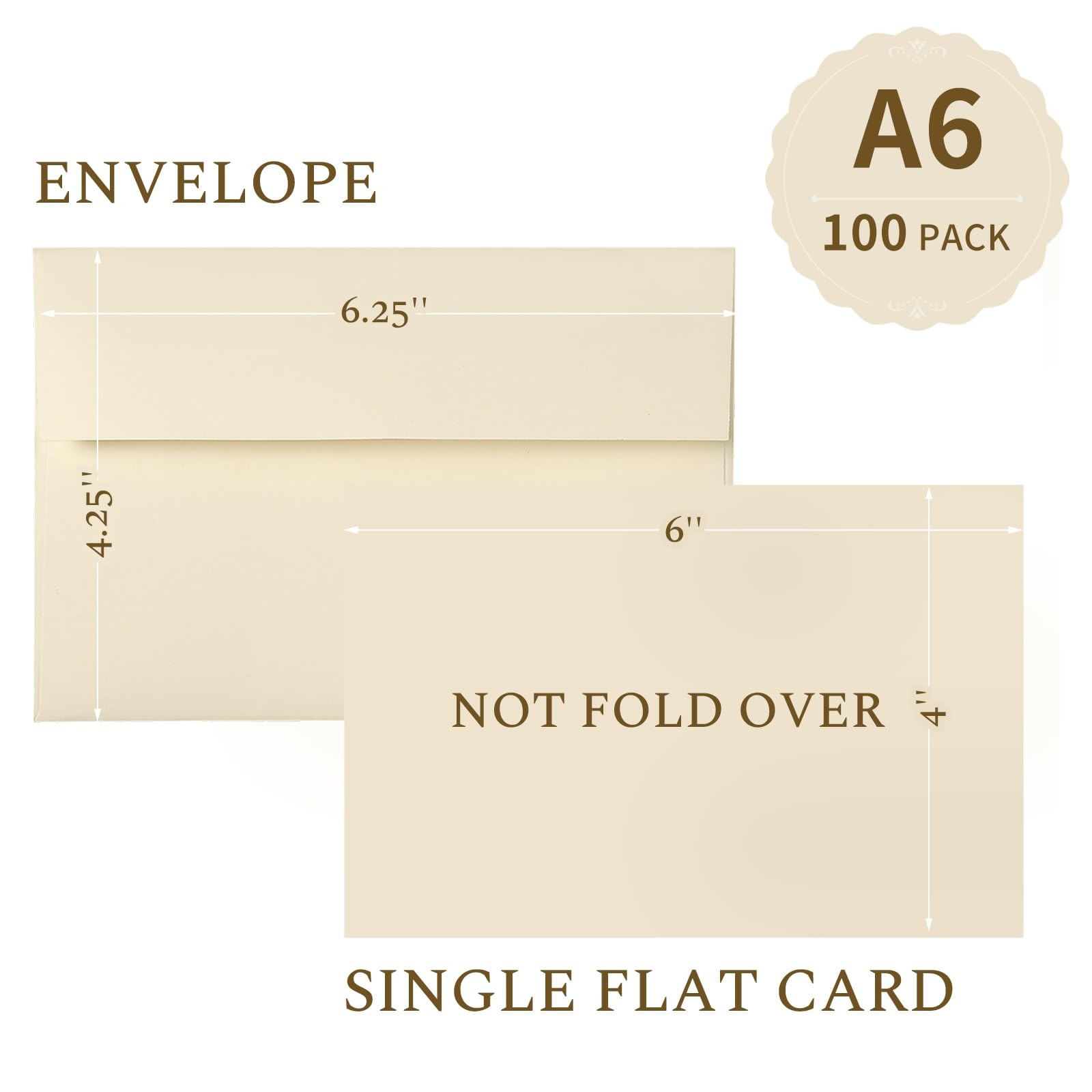 Blank Note Cards and Envelopes 4×6 Ivory Cream 100 Pack – DIY Invitations, All
