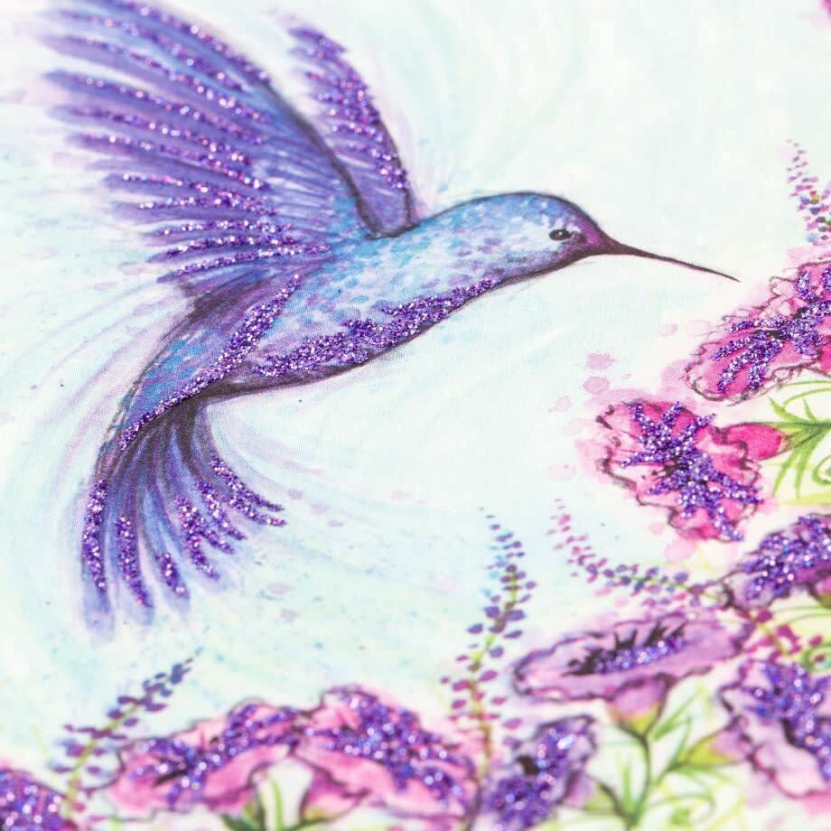 Purple Hummingbird Boxed Cards and Envelopes, 14-Count- Designed by Bella Pilar