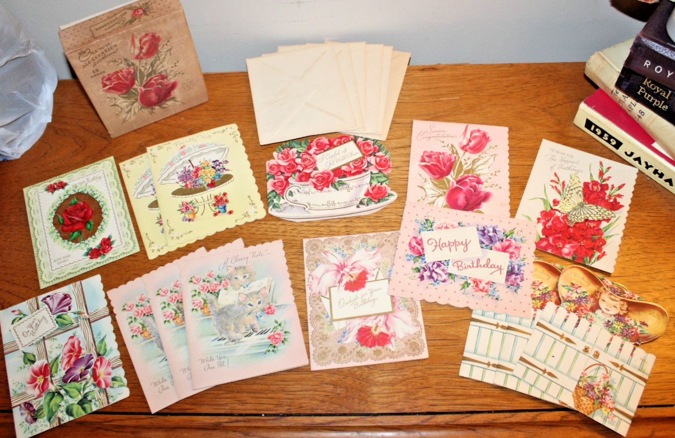 Vintage Crown All Occasion Assortment Unused Cards Greeting Birthday Get Well