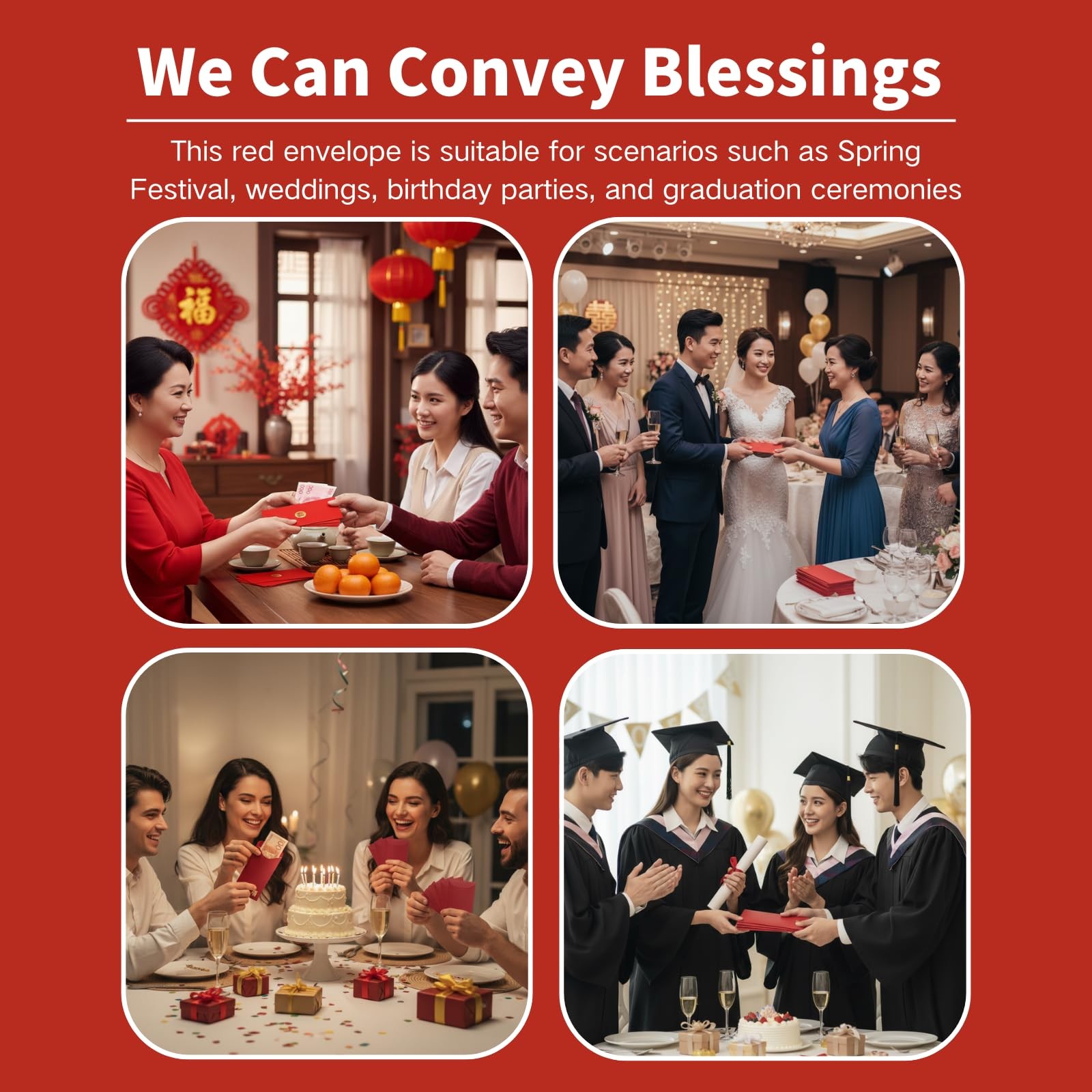 18 PCS Chinese Red Envelopes New Year 2026 Hong Bao Money Spring Festival