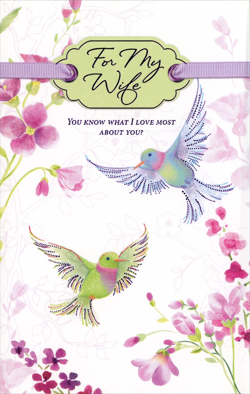 Loving MOTHER’S DAY Card FOR WIFE, Hummingbird Flowers by American Greetings +✉