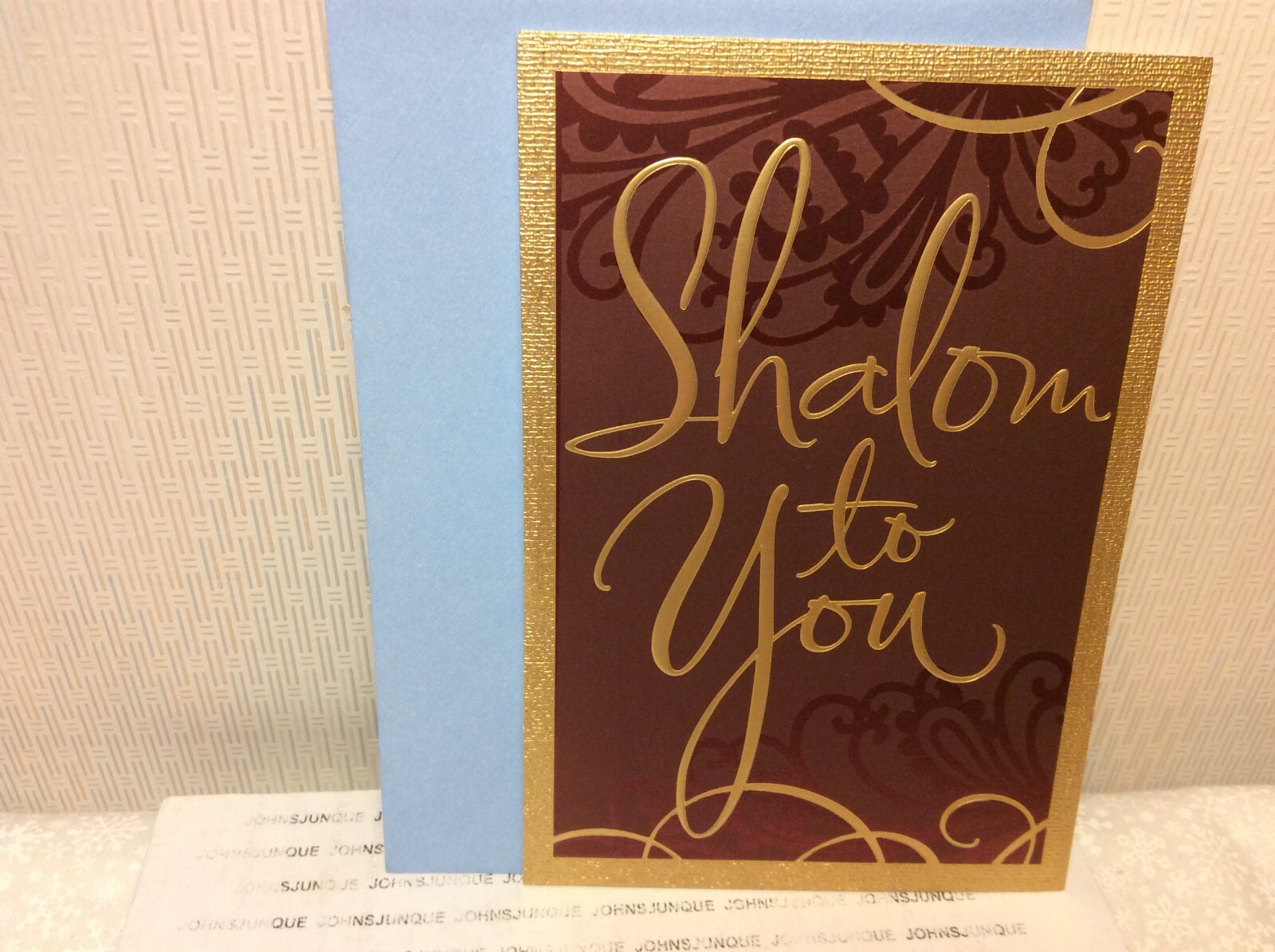 JEWISH NEW YEAR GREETING CARD New w/Envelope “Shalom to you….”