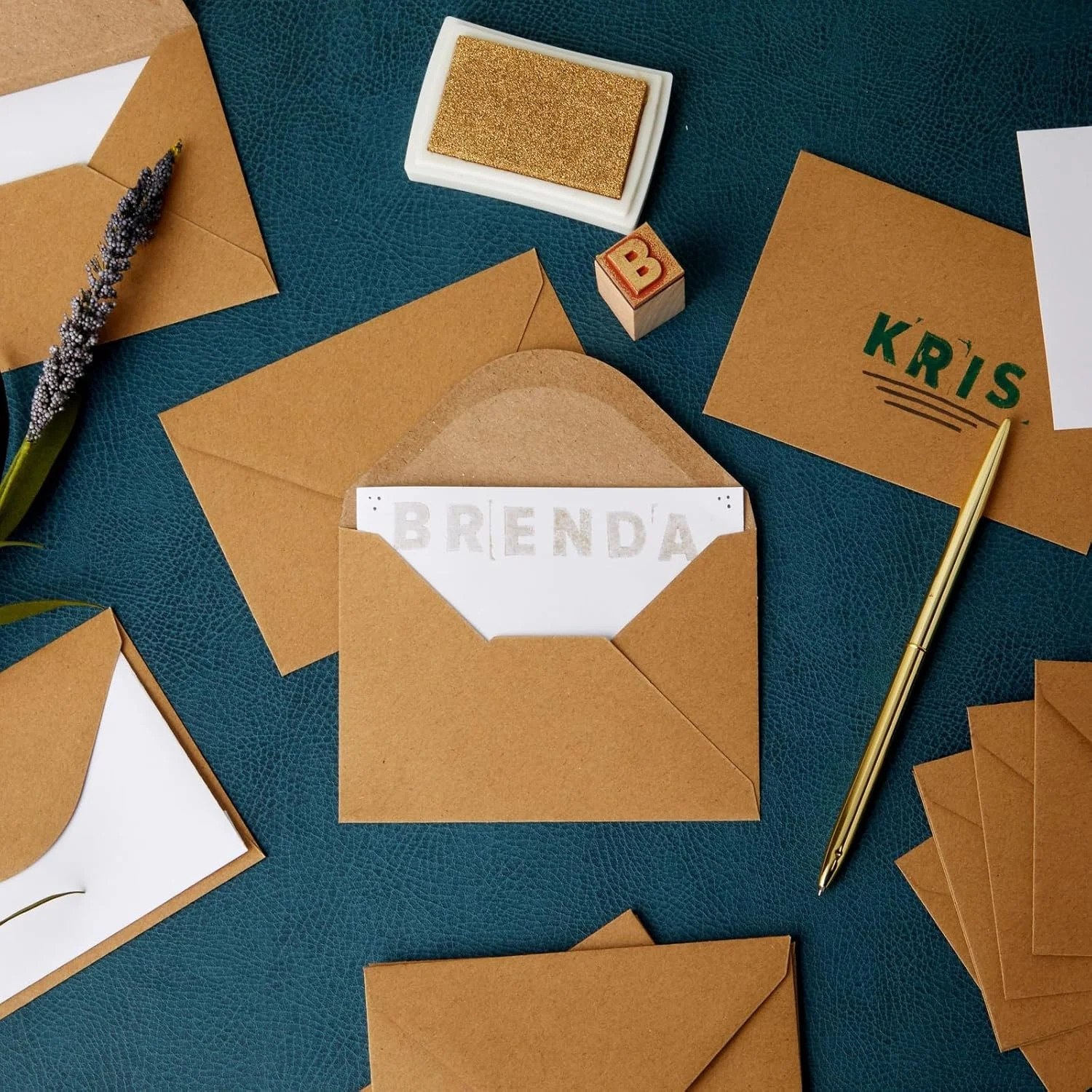 100 Pack Small Kraft Paper A1 Envelopes for 3X5 Inch Cards Wedding Baby