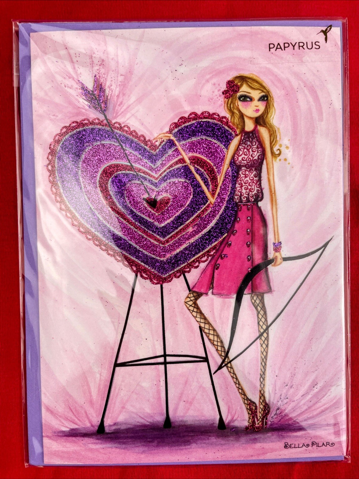 PAPYRUS BELLA PILAR Glitter 💜RARE “ I Am So Yours “ Romance Romantic Love