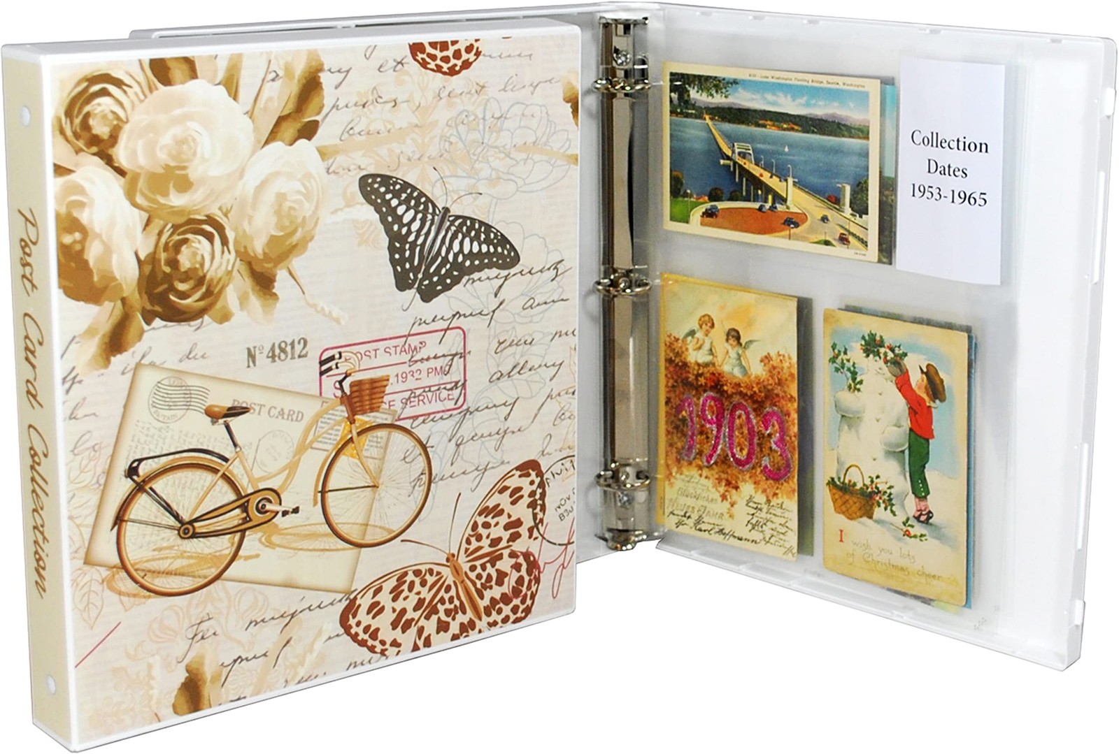 Postcard Collector Storage Case with 20 Pages Suitable For Archival Storage -…