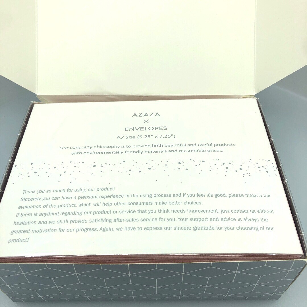 Azaza Invitation Envelopes Size A7-5.25″ X 7.25″ 100 Self Seal Square Flap New