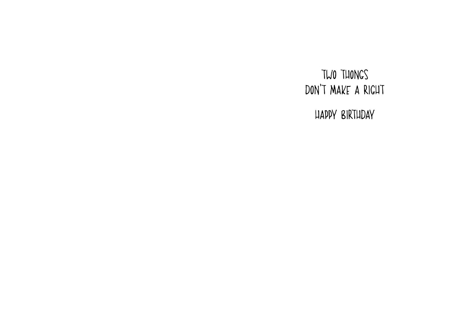 5×7 Card Greeting/ Two THONGS/ Humor Funny Birthday Card