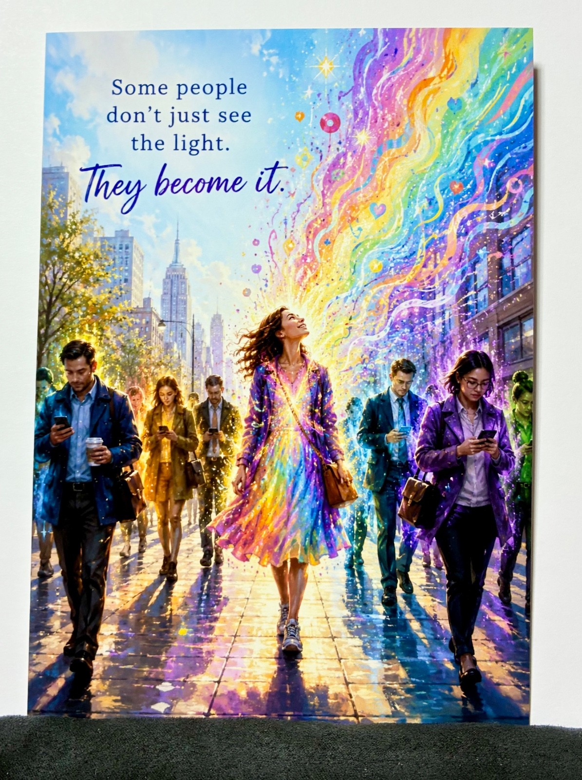 Inspirational Friendship Card | Your Joy is Contagious | Rainbow Light 5×7