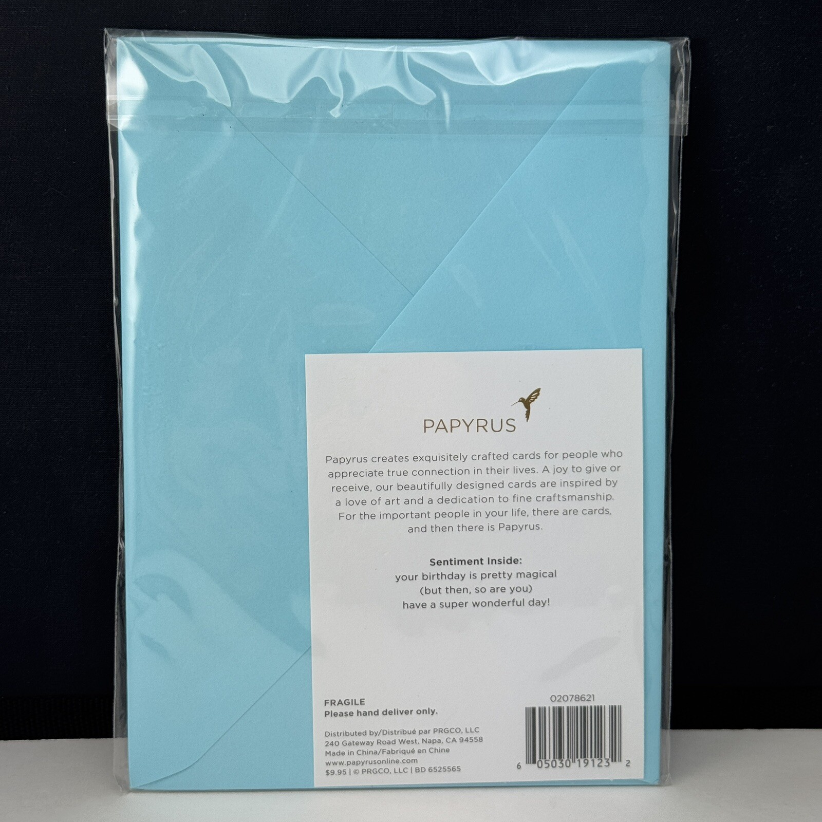 Papyrus Birthday Card (Acrylic Rainbow Decor Ornament), New Sealed With Envelope