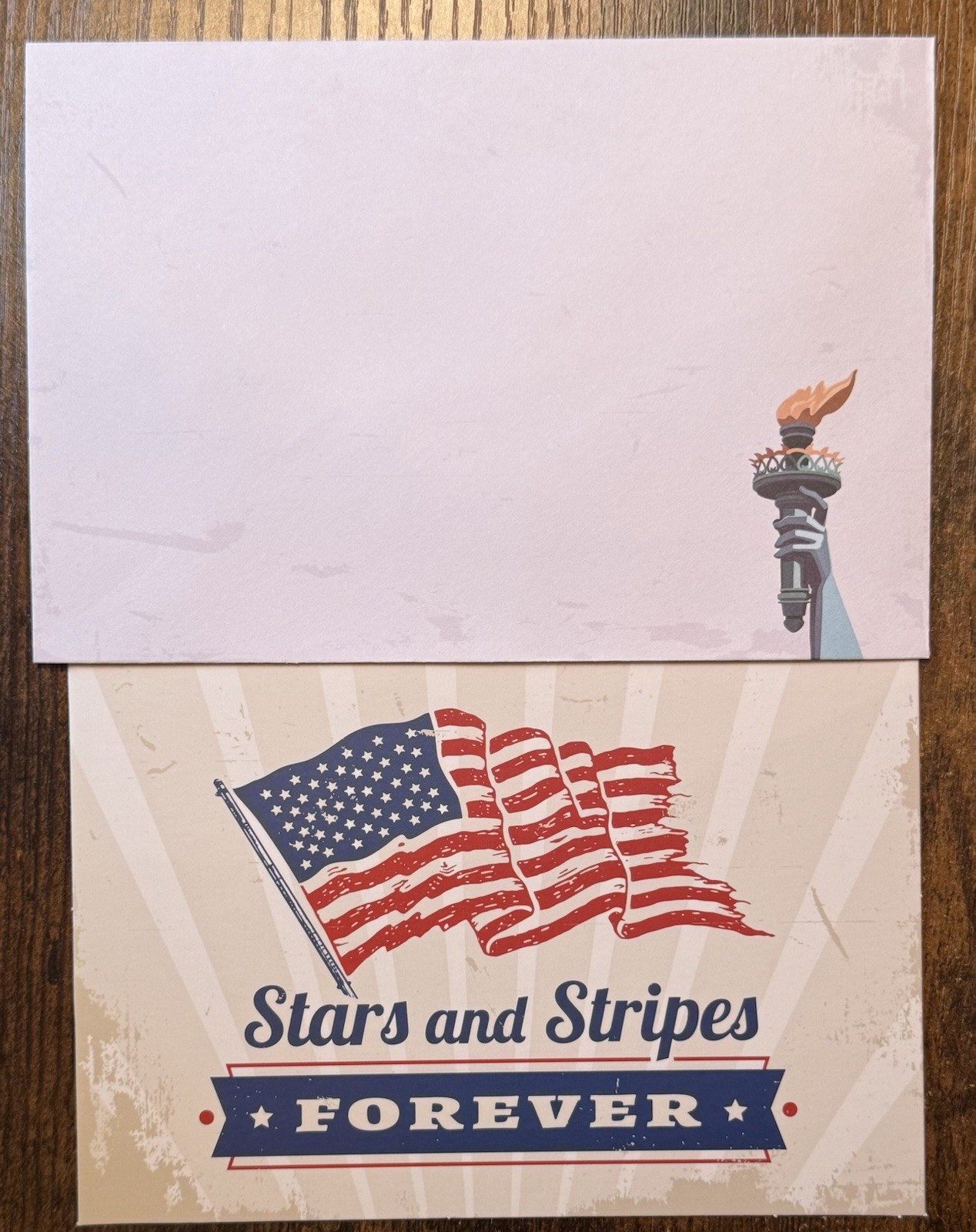 Stars and Stripes Patriotic USA July 4 Memorial Day Military Greeting Card GC31