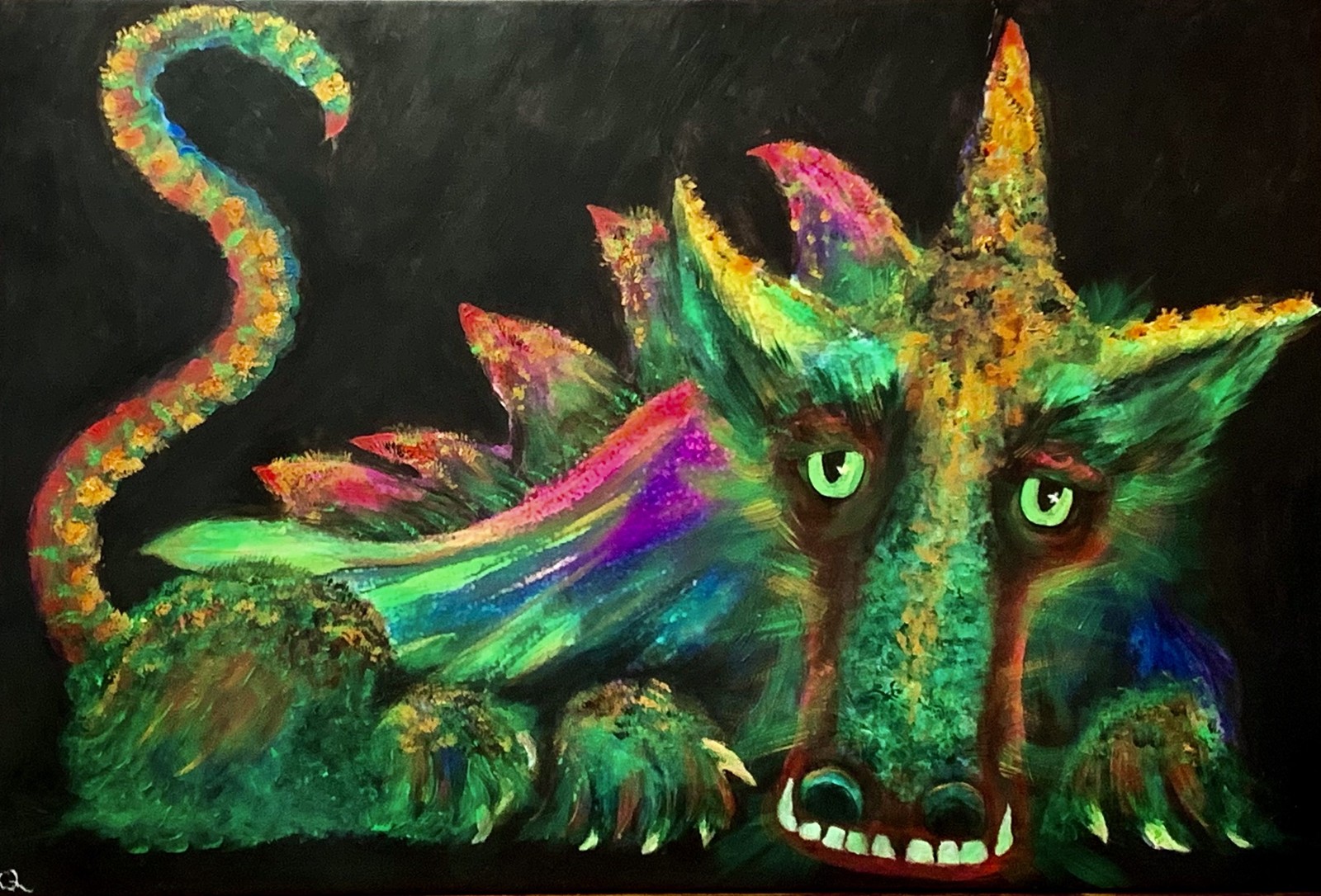 Green Dragon 4″x6″ blank Card with Envelope