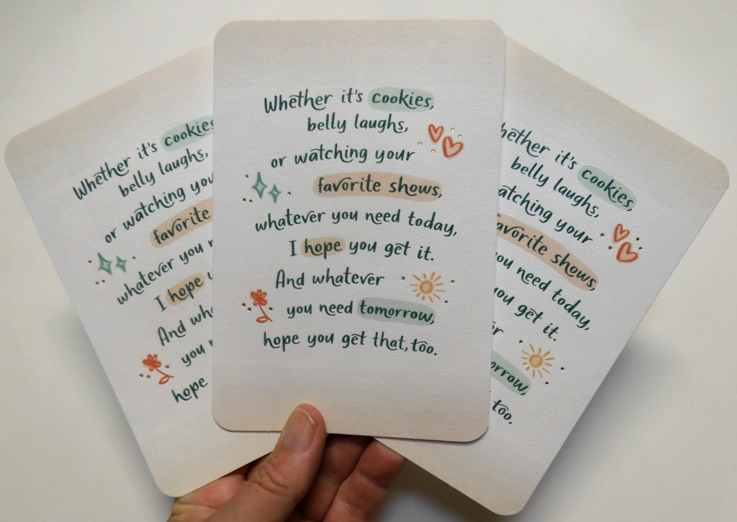 3 Cards Hallmark Encouragement Little Things Can Make a Difference Tough Times