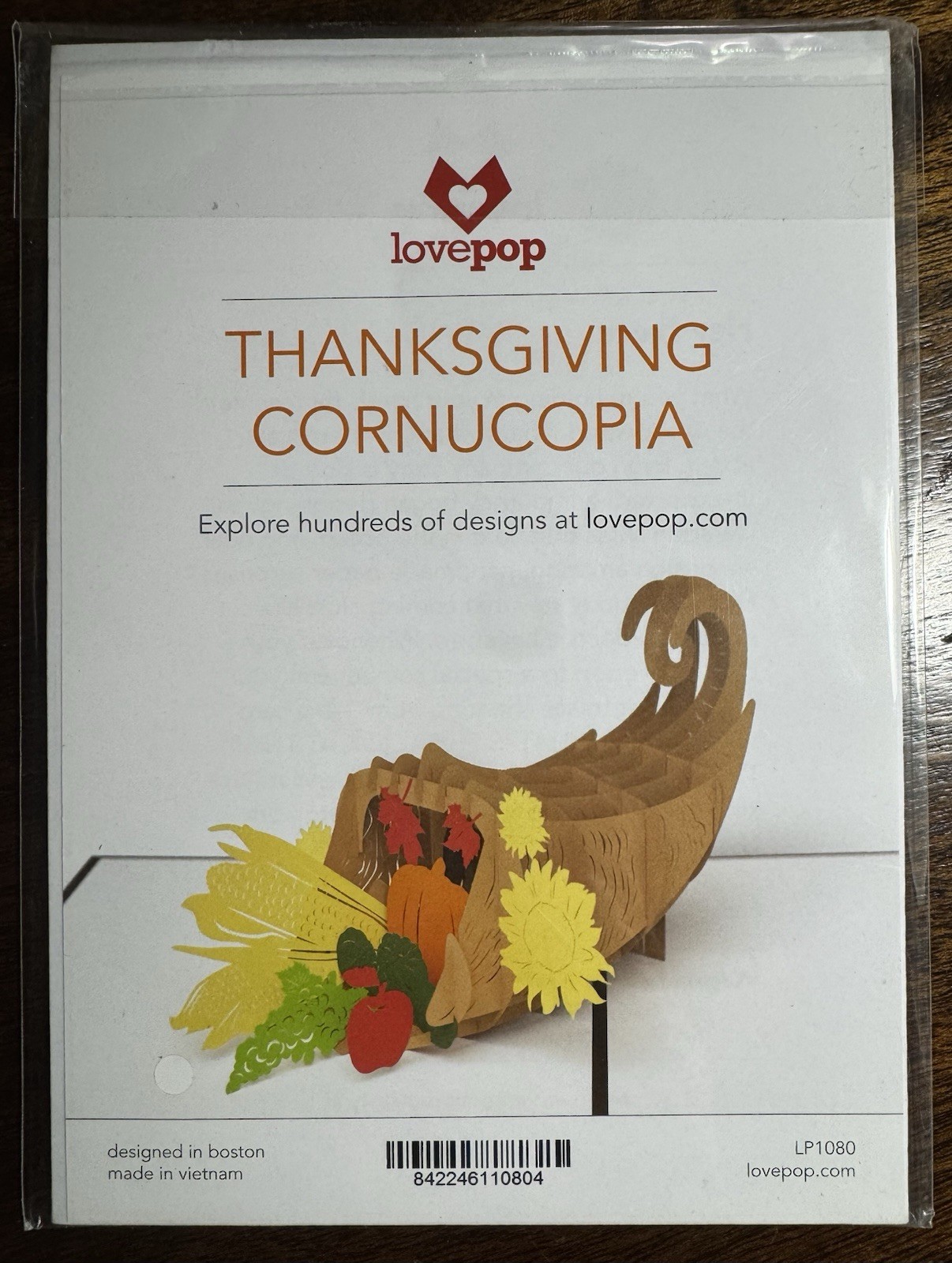 Lovepop 3D Thanksgiving Cornucopia Pop-Up Greeting Card Vietnam