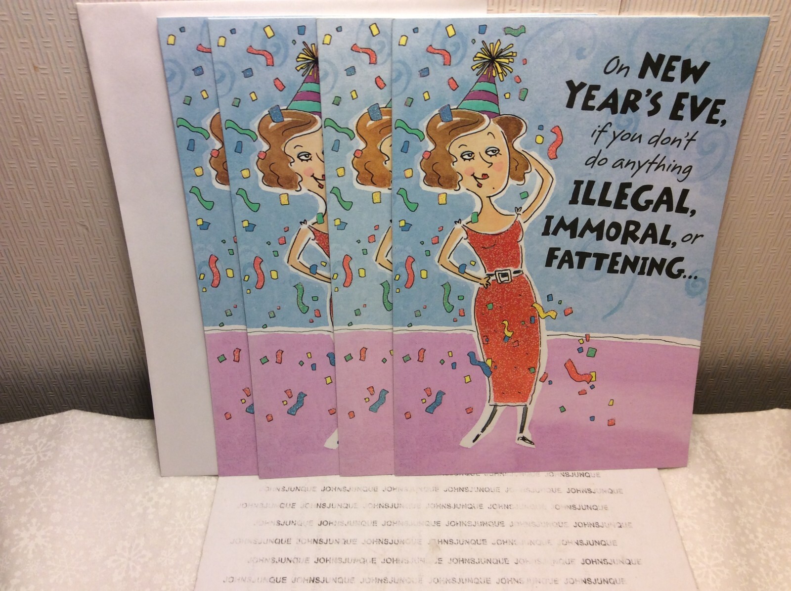 HALLMARK NEW YEAR’S GREETING CARDS New w/envelope LOT OF 4 “If you don’t do…”