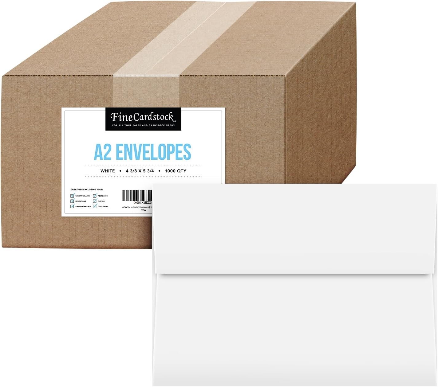 A2 White Invitation Envelopes 4 3/8″ x 5 3/4″ Fits 4.25 x 5.5 Inch Invitation…