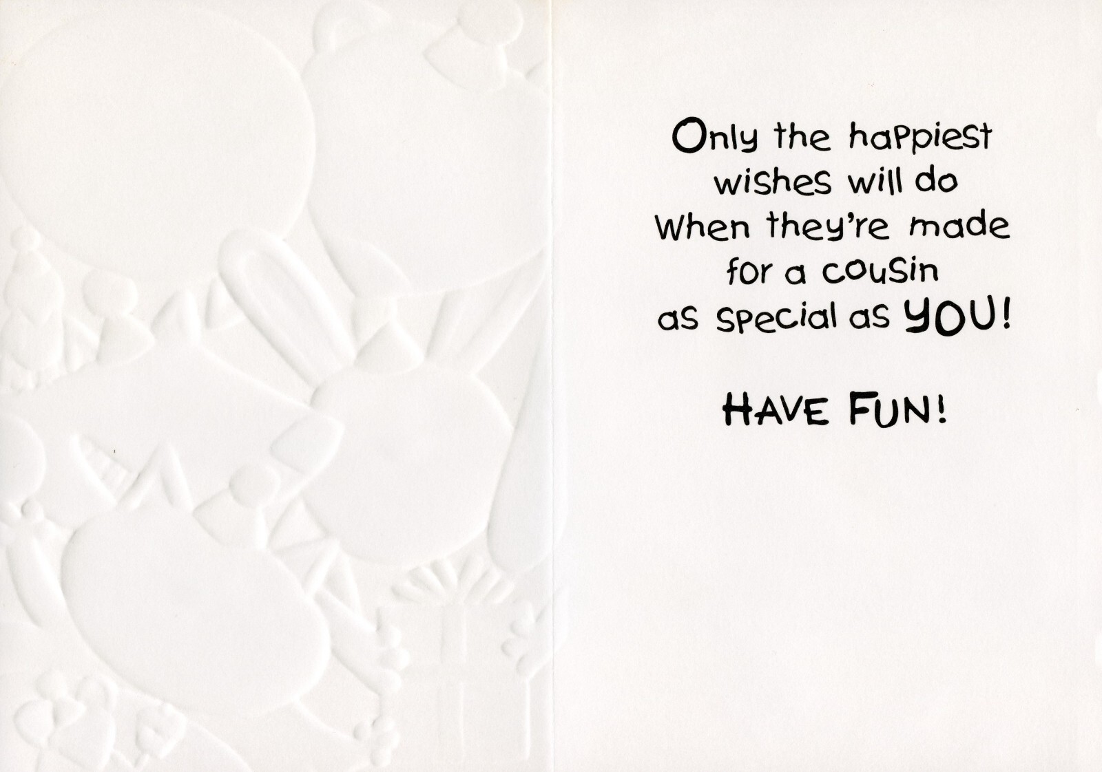Cute HAPPY BIRTHDAY COUSIN Card, Crayon Animals Balloon by Gibson Greetings +✉