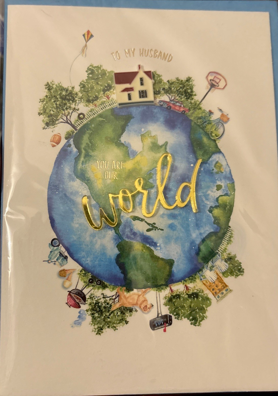 Papyrus~Husband You Are Our World~Happy Fathers Day! 3D Card