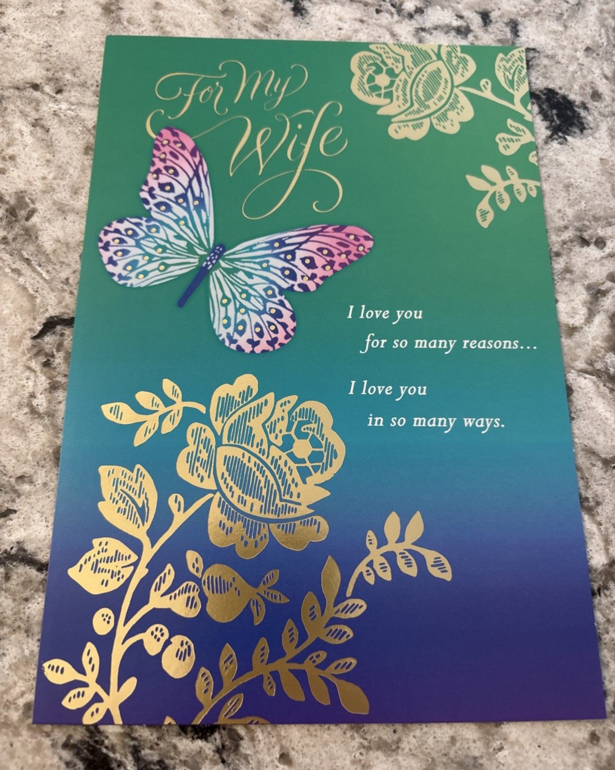 Birthday For My Wife My Love Wonderful ❤️ 5.5”x8” Hallmark Greeting Card