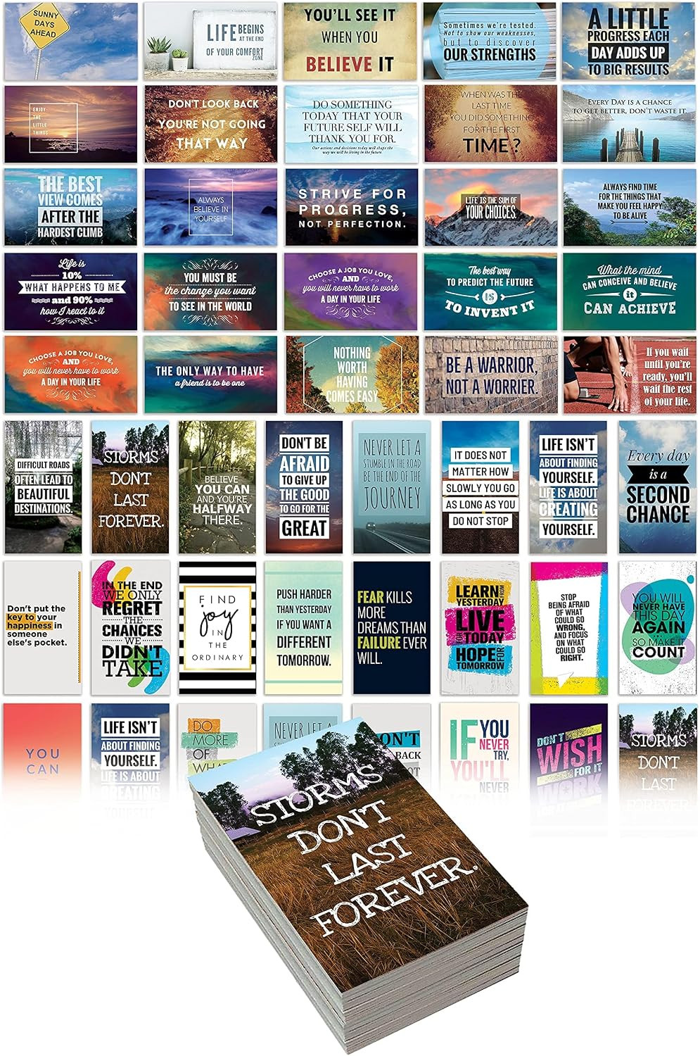 Motivation Inspiration Affirmation Cards, 120 Pack, 2