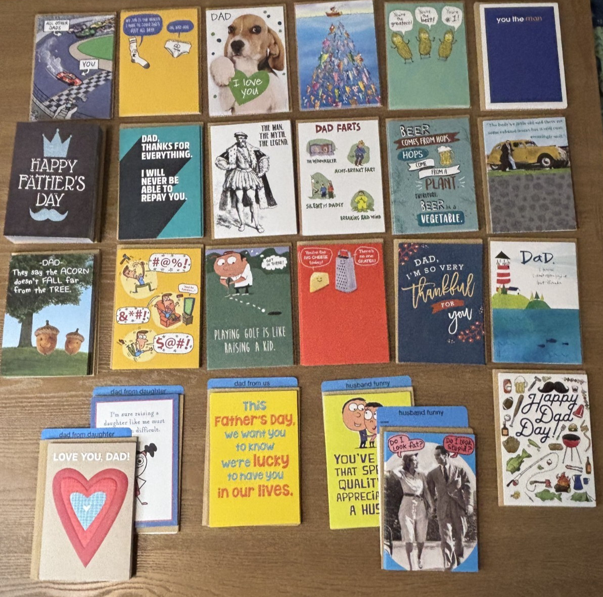 Lot Of 100 Father’s Day Cards Greetings New Recycled Paper Note Card Mixed Funny