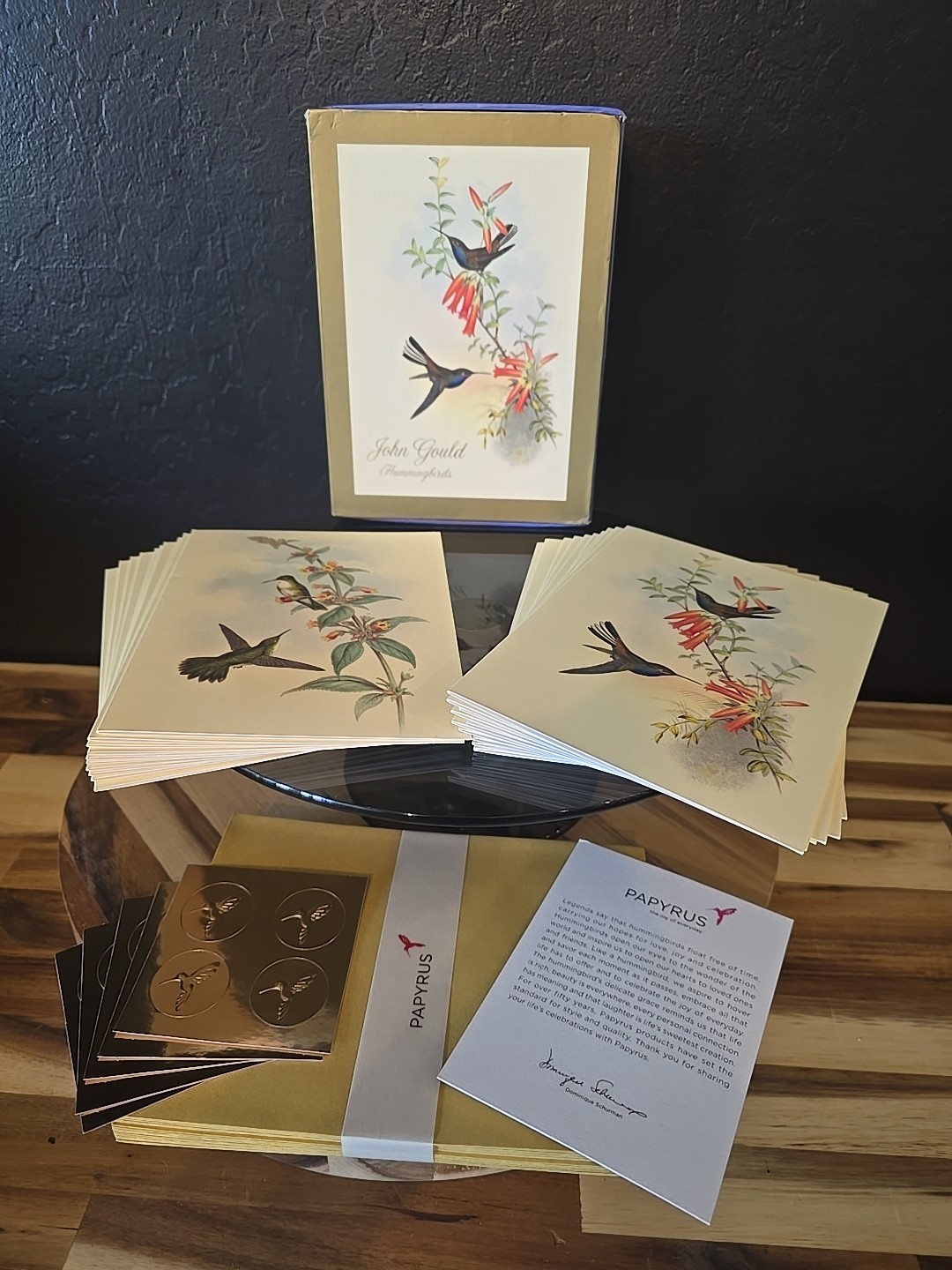 20 John Gould Hummingbirds, Papyrus Greeting Cards W/ Envelopes