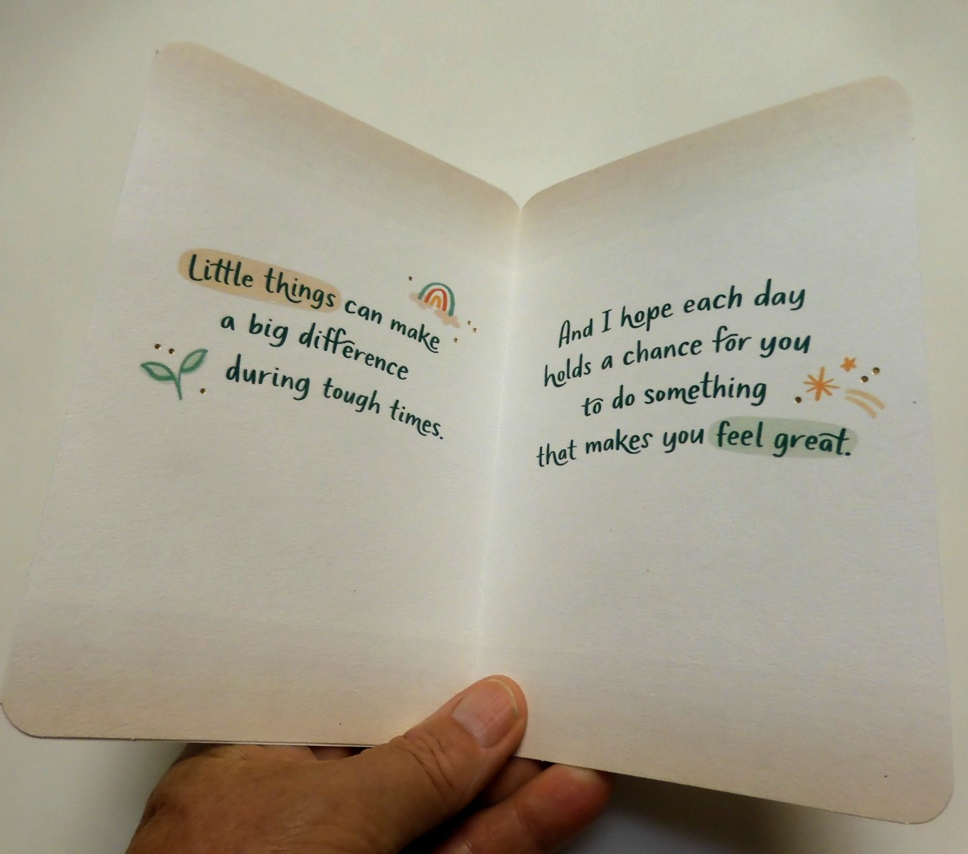 3 Cards Hallmark Encouragement Little Things Can Make a Difference Tough Times