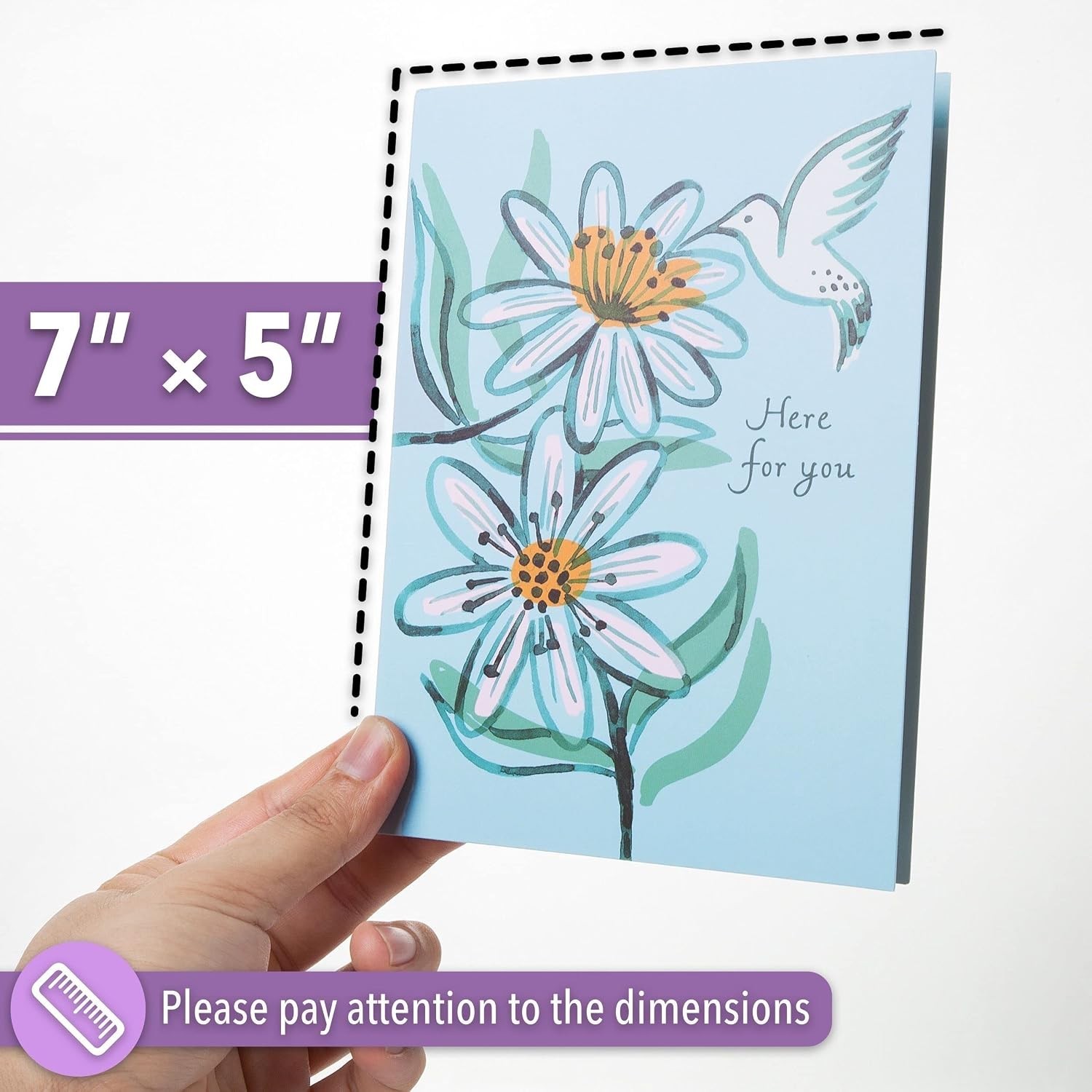 MPFY- Sympathy Cards Large 5″ X 7″, Pack of 11 with Envelopes, 6 Unique Designs,